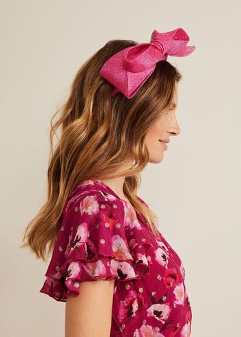 Phase Eight Bow Padded Hats Light Pink Australia | SU3920658